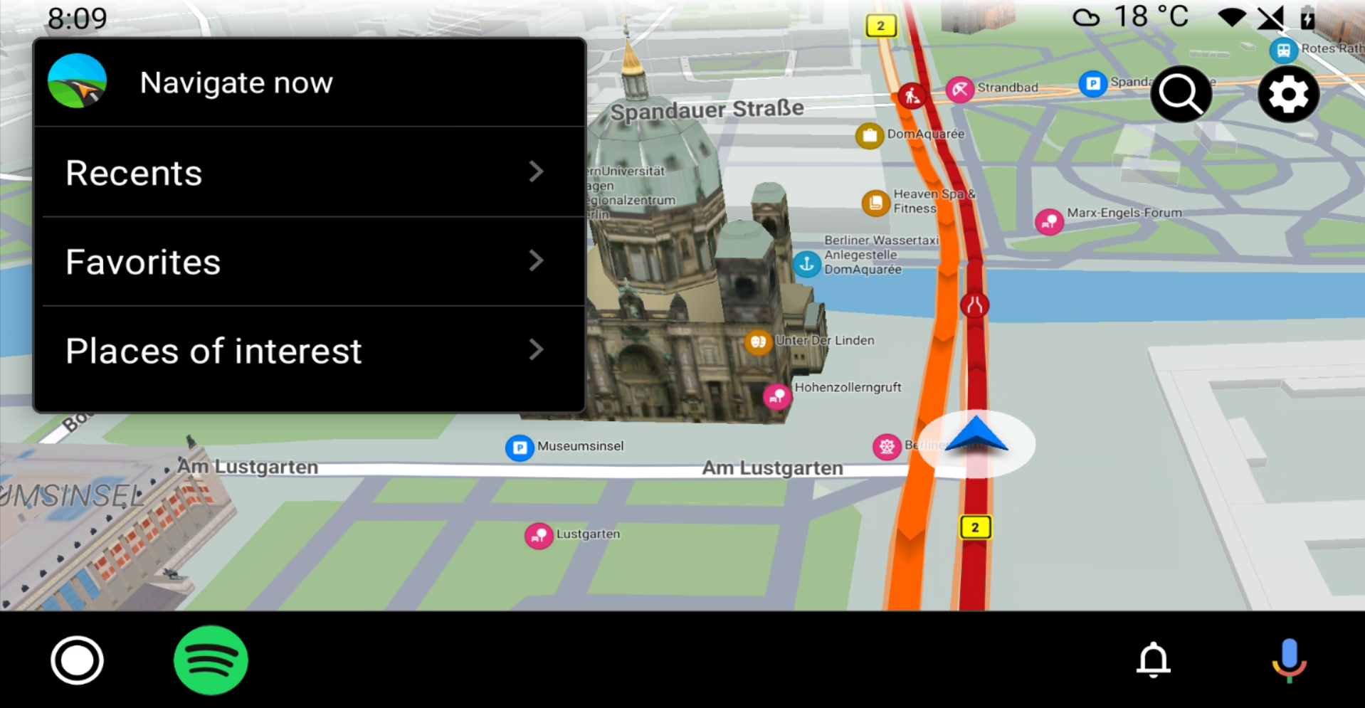 on car screen, google maps do not rotate anymore - Android Auto